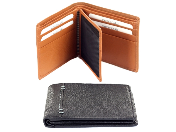 Superior Leather BiFold 8 Credit Card 1 ID Window