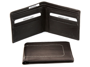 BiFold Double Bill 6 Credit Card Decorative Stitched Wallet