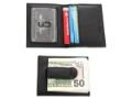 Leather Money Clip Slim Design 3 Credit Card Id Holder