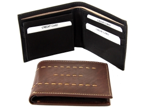 Leather Double Bill 8 Credit Card 1 Id Bifold