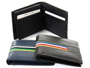 Double Bill Leather Bifold 9 Credit Cards 1 ID Window