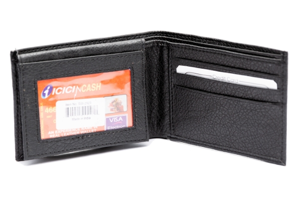Faux Leather 6 Credit Card Slot 2 Id