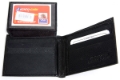 Leather 9 Credit Card Id Window Bifold Double Bill
