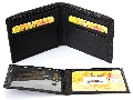 Mens 8 Credit Card 2 ID Window BiFold Leather