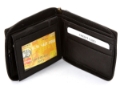 BiFold Double Bill Zip Around 6 Credit Card 3 ID Window Zippered Wallet