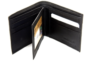 Double Bill Bifold 6 Credit Card 2 ID Window Leather