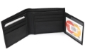 Double Bill 6 Credit Card 2 ID Window Leather Wallet