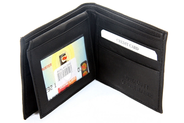 Double Bill Leather Bifold 6 Credit Card 2 ID
