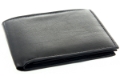 Leather 9 Credit Card ID Window Bifold Double Bill