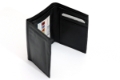 Trifold 6 Credit Card 1 ID Window Leather Wallet