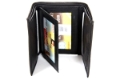 Leather Trifold 6 Credit Card 3 ID Window Wallet