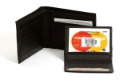 Leather Bifold 8 Credit Card Slots 2 ID Window