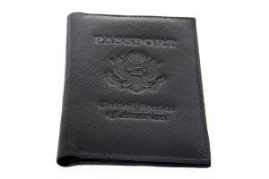 World Travel Handcrafted Leather Passport Holder