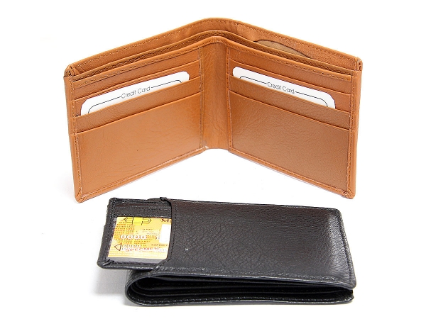Leather 6 Credit Card ID Window BiFold