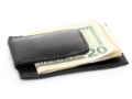 Leather Slim Design Magnetic Money Clip 3 Credit Card Holder