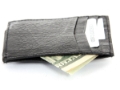 Leather Slim Design Magnetic Money Clip 3 Credit Card Holder
