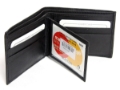 Mens 2 Id Window 6 Credit Card BiFold Leather Wallet
