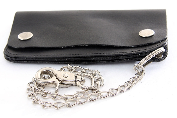 Genuine Leather Biker Wallet with Chain