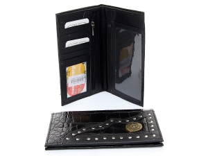 Check Book Leather Wallet