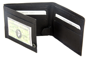 Leather 6 Credit Card ID Window Bifold