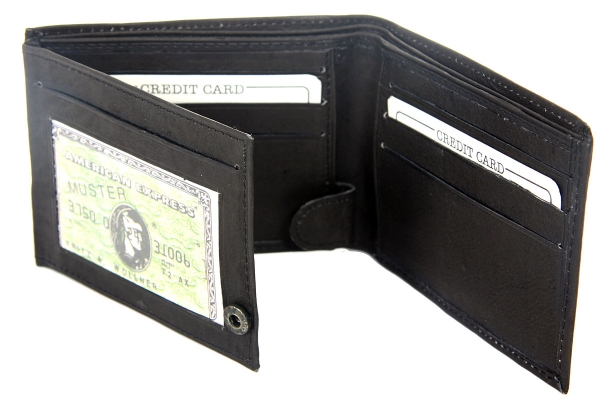 Leather 6 Credit Card ID Window Bifold