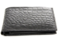 Leather Bifold 7 Credit Card 1 Id Window Crocodile Embossed