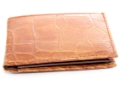 Leather Bifold 7 Credit Card 1 Id Window Crocodile Embossed
