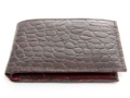 Leather Bifold 7 Credit Card 1 Id Window Crocodile Embossed
