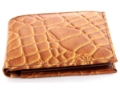 Leather Bifold 7 Credit Card 1 Id Window Crocodile Embossed