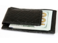 Crocodile Embossed Leather Slim Magnetic Money Clip 3 Credit Card Holder