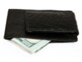 Crocodile Embossed Leather Slim Magnetic Money Clip 3 Credit Card Holder