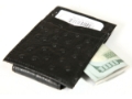 Ostrich Embossed Leather Slim Magnetic Money Clip 3 Credit Card Holder