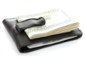 Leather Money Clip Slim Design Credit Card Id Holder