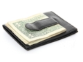 Leather Money Clip Slim Design 3 Credit Card Id Holder
