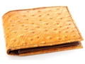 Leather Bifold 7 Credit Card 1 Id Window Ostrich Embossed