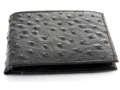 Leather Bifold 7 Credit Card 1 Id Window Ostrich Embossed
