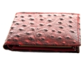 Leather Bifold 7 Credit Card 1 Id Window Ostrich Embossed