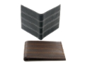 Mens Double Bill Bifold Credit Card Leather Wallet