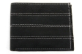 Mens Double Bill Bifold 6 Credit Card Leather Wallet