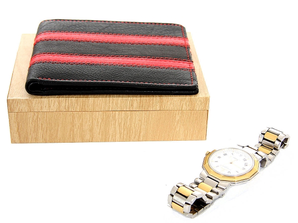 Double Bill Bifold Credit Card Mens Leather Wallet