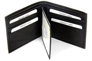 Double Bill Bifold Leather 9 Credit Card 1 ID Window