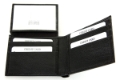 9 Credit Card 1 ID Window Double Bill Bifold Leather