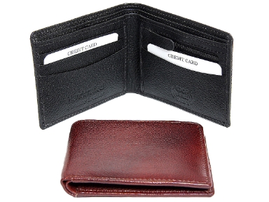 RFID Blocking 4 Credit Card Double Bill Leather