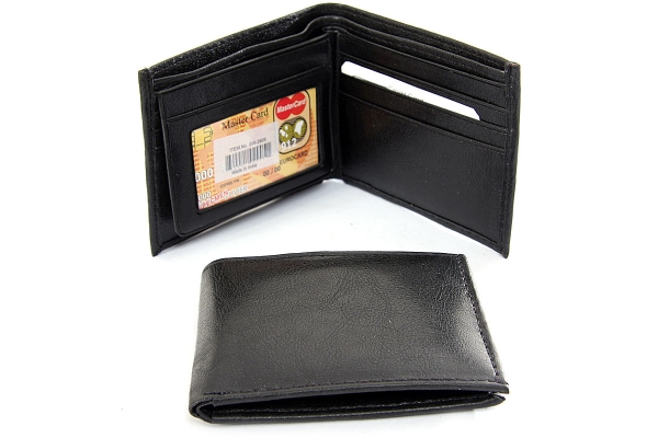 Faux Leather 6 Credit Card 2 ID BiFold