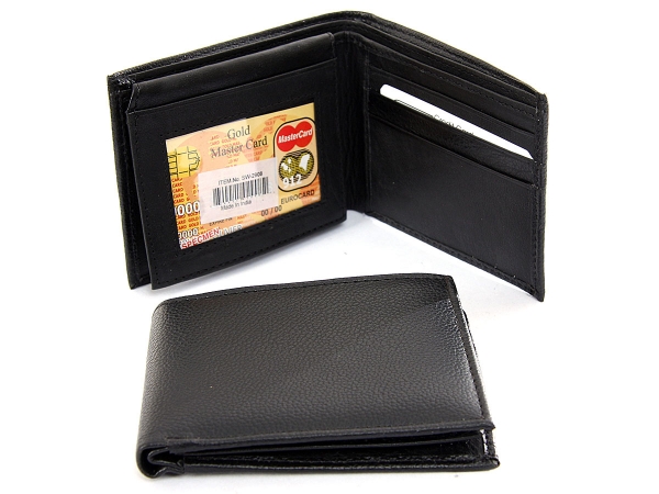 Faux Leather 6 Credit Card 2 ID BiFold