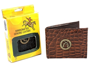 BiFold Double Bill 6 Credit Card 2 ID Cross Gun Concho Wallet